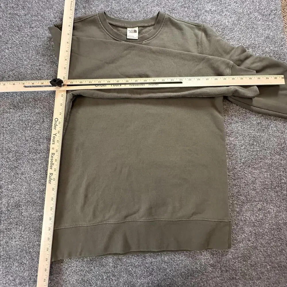 The North Face Heritage Patch‎ Crew Men's Pullover Sweatshirt Green Size M #P-10